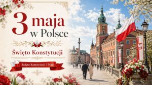3 de mayo en Polonia con la celebración del Día de la Constitución en una plaza histórica de Varsovia